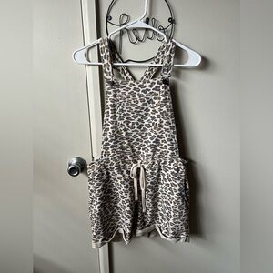Wallflower Neutral Leopard-Pattern Romper